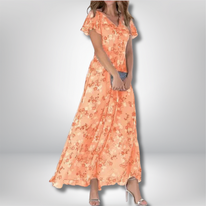 Poppy - Stunningly Vibrant Long Dress for Effortless Elegance