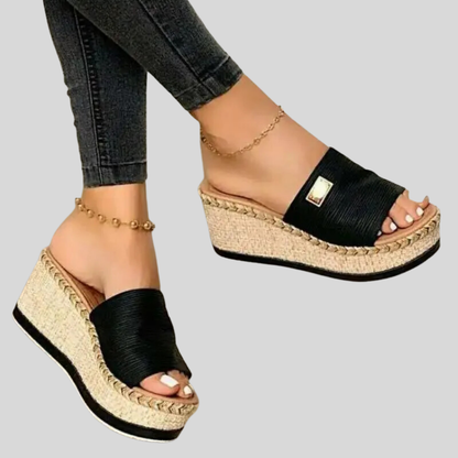 Annag - Stylish Casual Wedge Sandals Featuring a Trendy Espadrille Sole