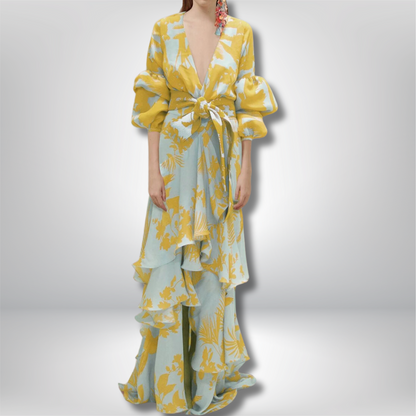 Gabriela - Elegant Chiffon Dress with Stunning Prints for Festive Occasions