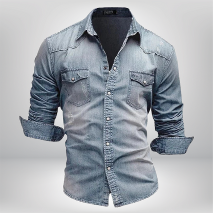 Vintage-Inspired Leo Denim Shirt