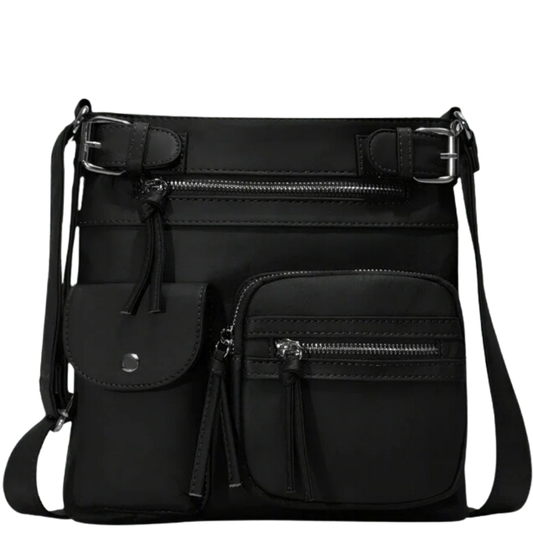 Stylish Leather Shoulder Bag with Ample Compartments