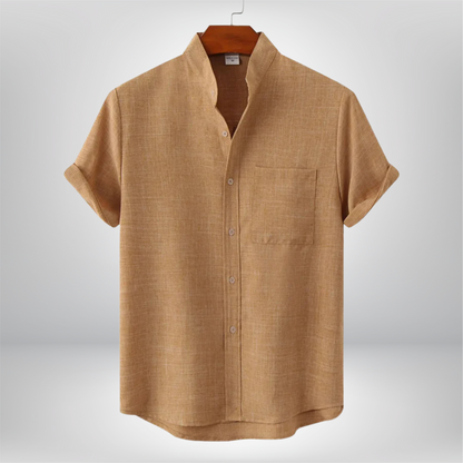 Chase - Stylish Short-Sleeve Linen Shirt for Effortless Casual Chic
