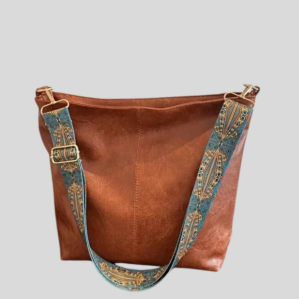 Sleek Vintage-Inspired Leather Tote Bag for Effortless Style