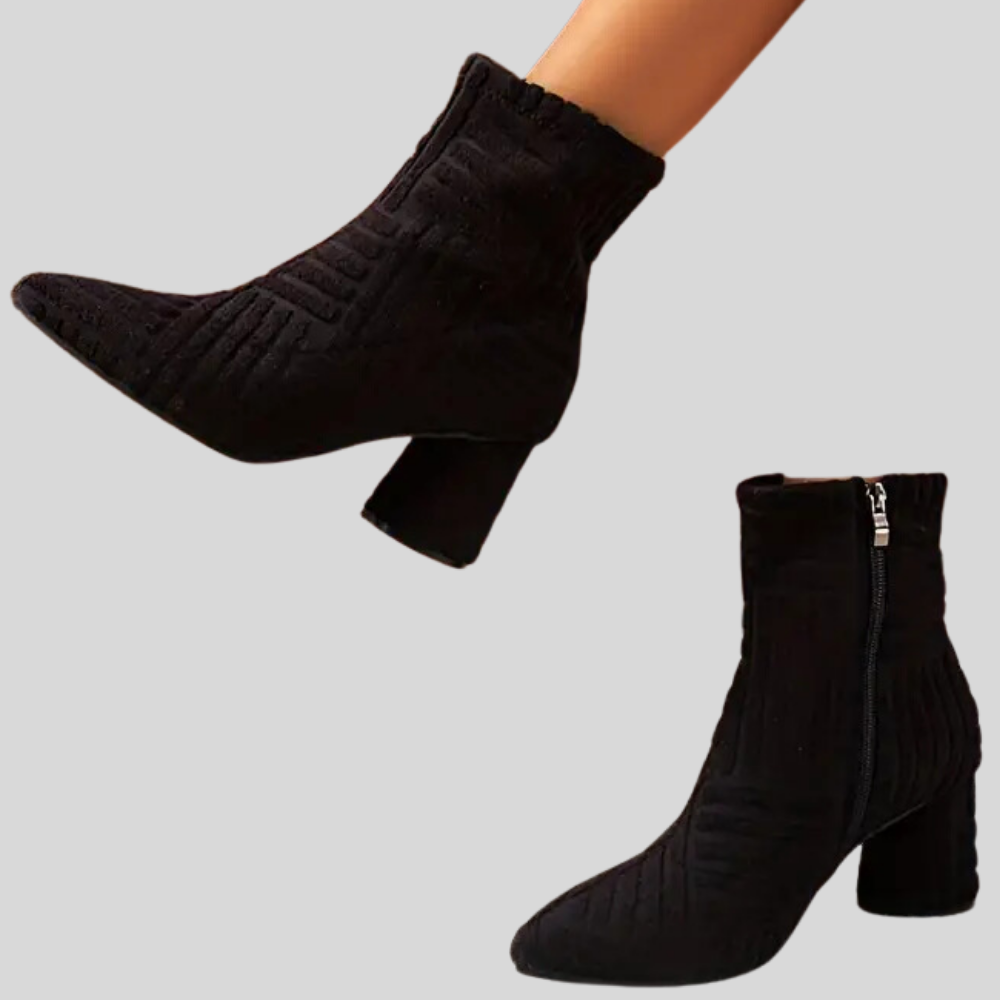 Chic Women's Color Block Heeled Boots for Every Occasion