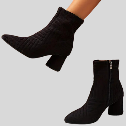 Chic Women's Color Block Heeled Boots for Every Occasion