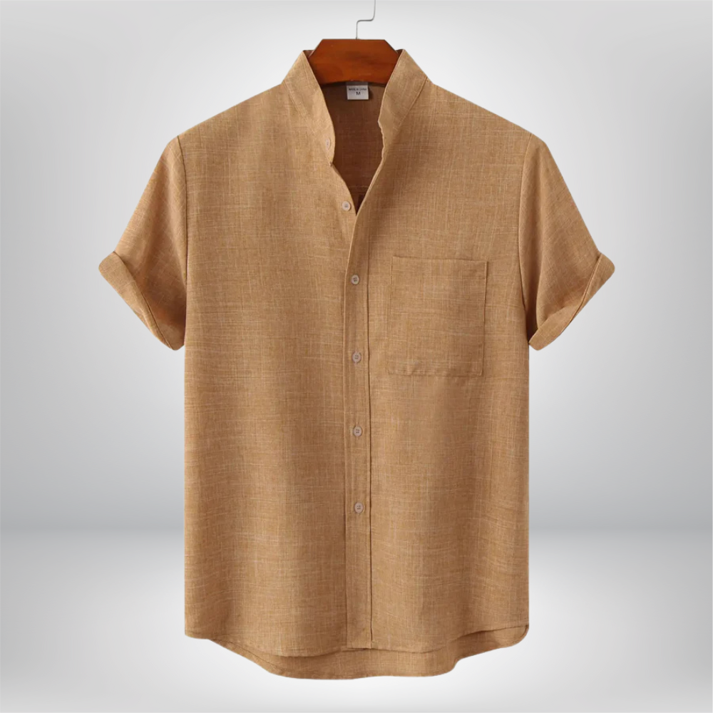 Chase - Stylish Short-Sleeve Linen Shirt for Effortless Casual Chic