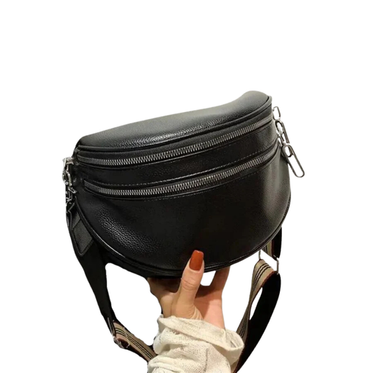 Chic Double-Zip Crossbody Bag for Effortless Style