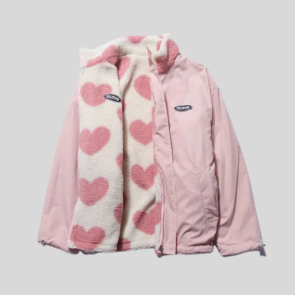 Billie - Stylish Double-Sided Heart Coat for Women