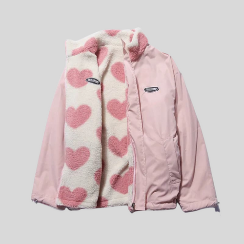 Billie - Stylish Double-Sided Heart Coat for Women