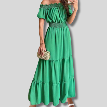 Talia - Chic Off-Shoulder Maxi Dress for a Stunning Look
