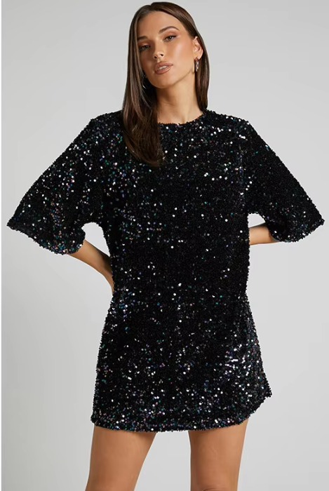 Wilda - Glamorous Sequined Mini Dress for Women