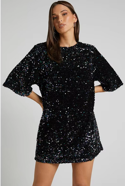 Wilda - Glamorous Sequined Mini Dress for Women
