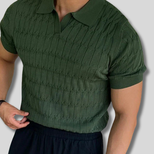 Stylish Merino Men's Polo | Chic Short-Sleeved Smart-Casual Shirt