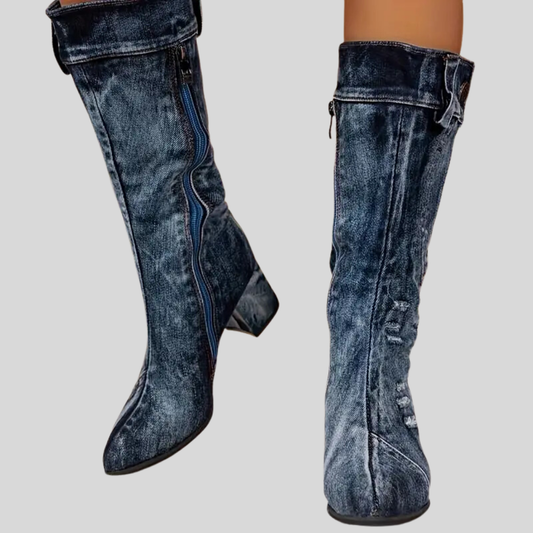 Wytske - Stylish Women's Mid-Calf Boots