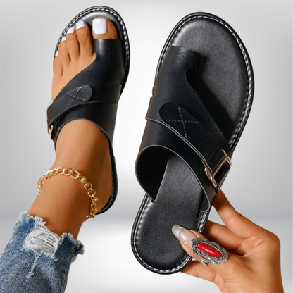 Hayley - Stylish Leather Flip Flops for Ultimate Comfort