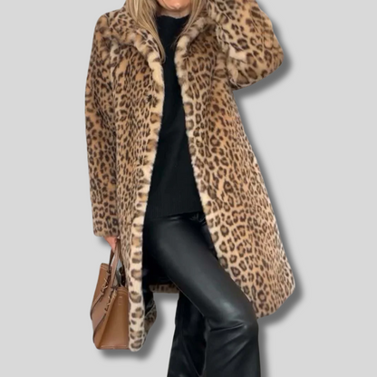 Chic Leopard Print Coat for Women - Embrace Your Wild Side!