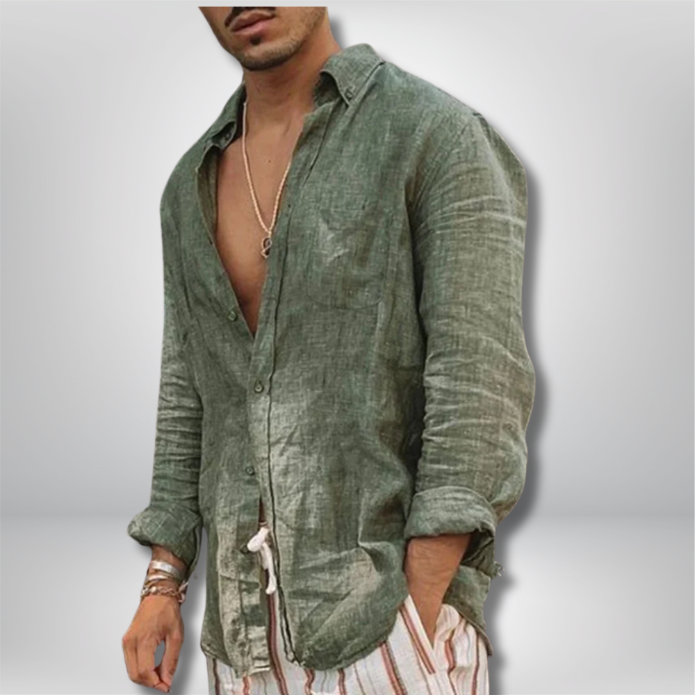 Stylish Blake - Breathable Linen Summer Shirt