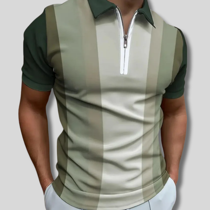 Enzo - Stylish Half-Zip Polo Shirt for Effortless Elegance