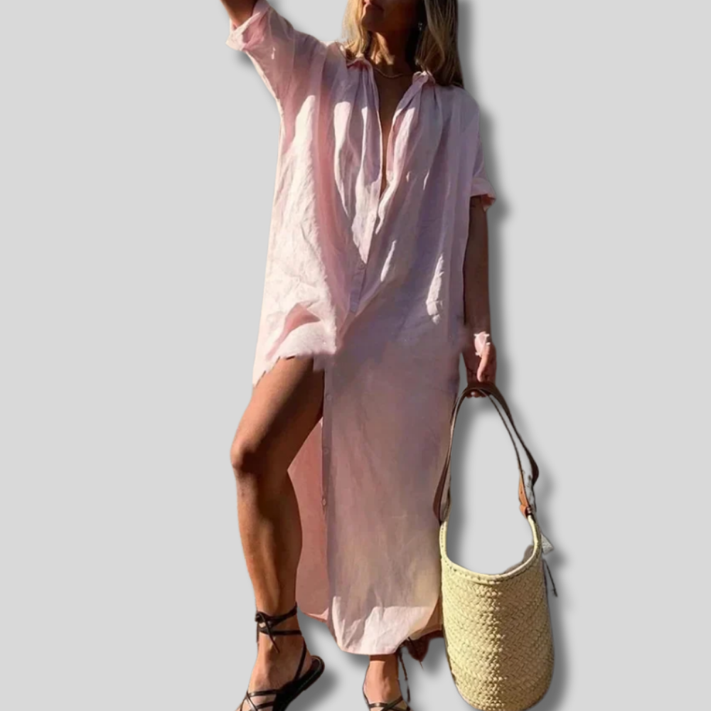 Maya - Effortlessly Elegant Linen Dress for Spring