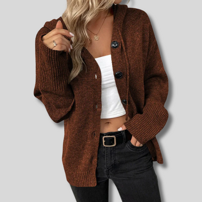 Elara - Stylish Women's Hooded Cardigan for Ultimate Comfort