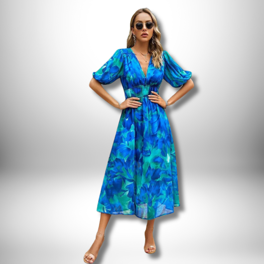 Emilia - Vibrant Long Dress for a Dazzling Look