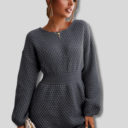 Wanita - Cozy Knitted Sweater Dress for Women