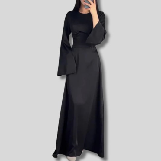 Willow - Exquisite Long Satin Dress for Women | Graceful Design & Luxurious Comfort