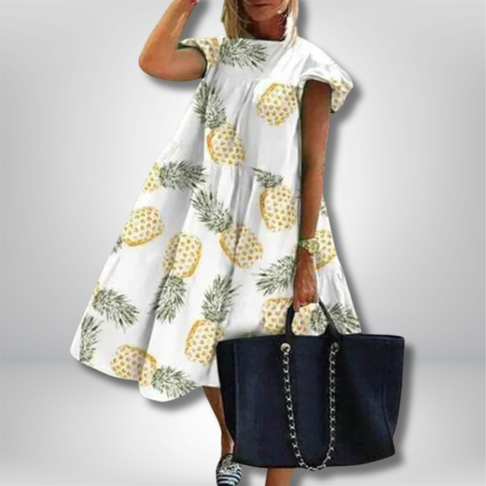 Ferrnanda - Effortlessly Chic Vintage Loose-Fitting Dress