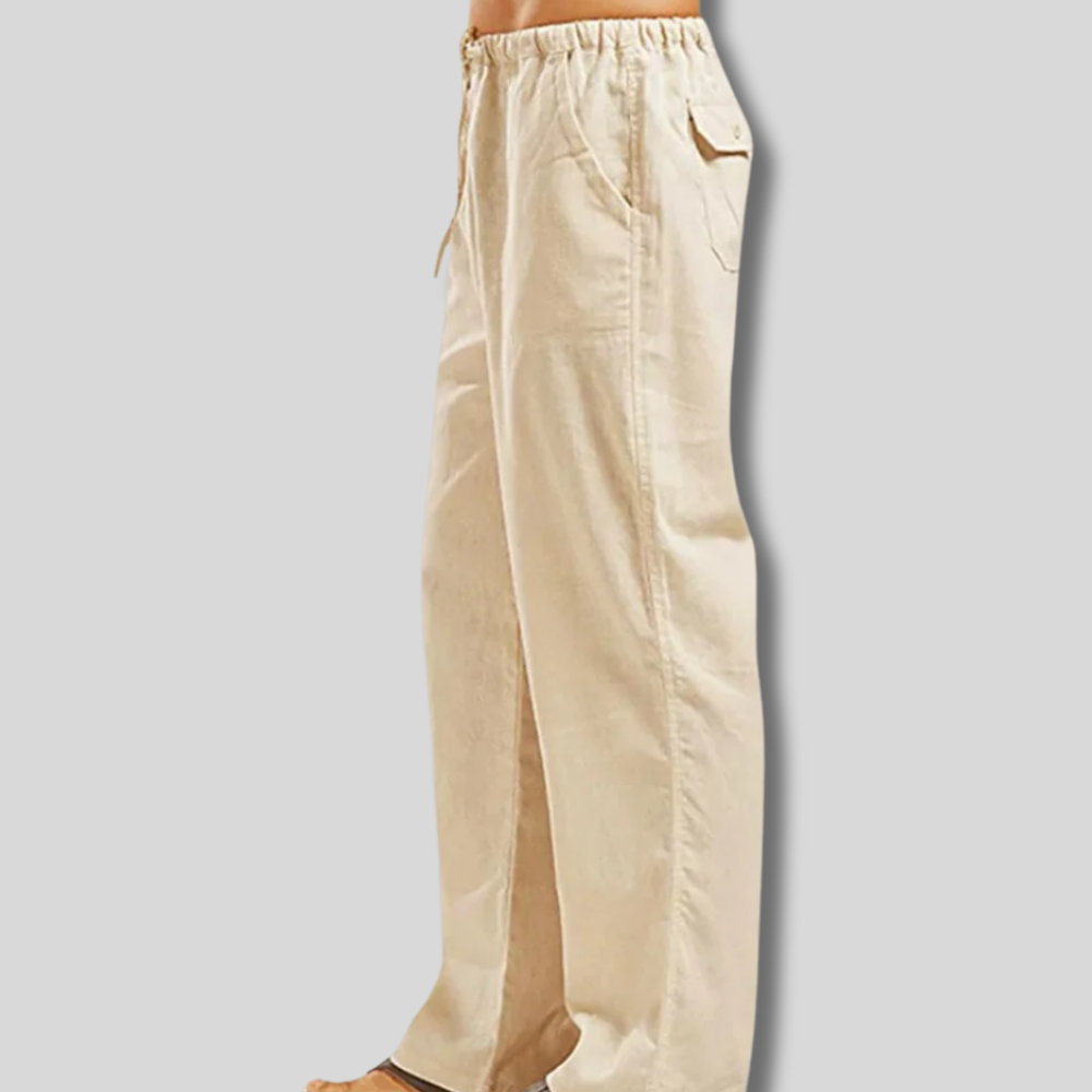 Breezy Summer Linen Relaxed-Fit Trousers for Men