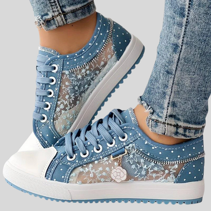 Isolde - Stylish Women's Breathable Mesh Flat Sneakers
