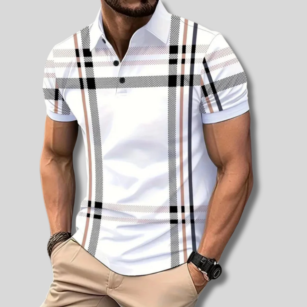 Emilio - Trendy Checkered Polo Shirt for Men