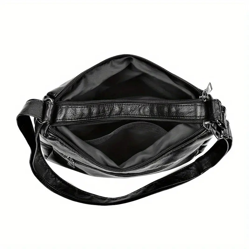 Chic Faux Leather Crossbody Bag