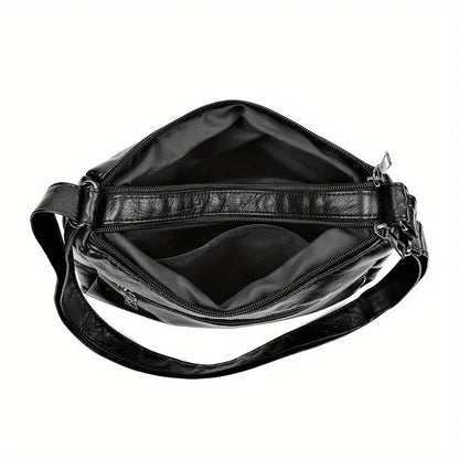 Chic Faux Leather Crossbody Bag