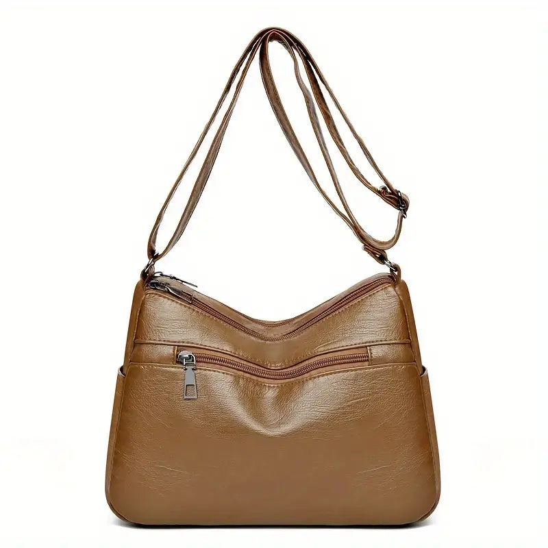 Chic Faux Leather Crossbody Bag