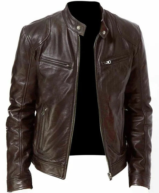 Stylish Glenn Men's Leather Jacket for a Trendy Look