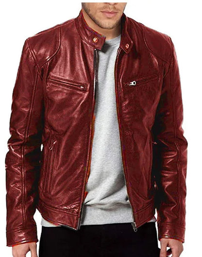 Stylish Glenn Men's Leather Jacket for a Trendy Look