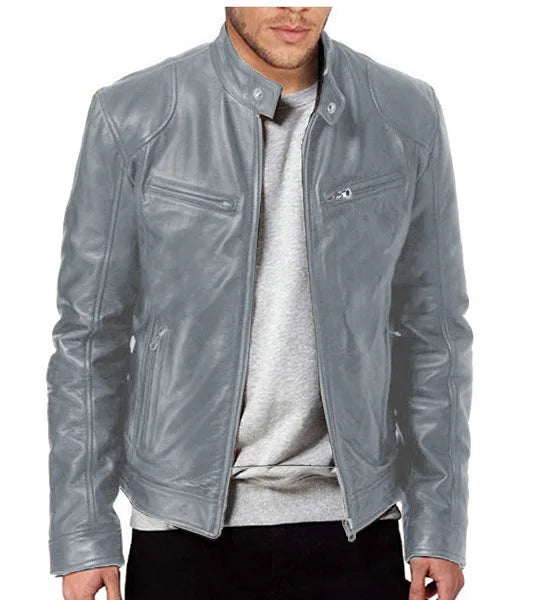 Stylish Glenn Men's Leather Jacket for a Trendy Look