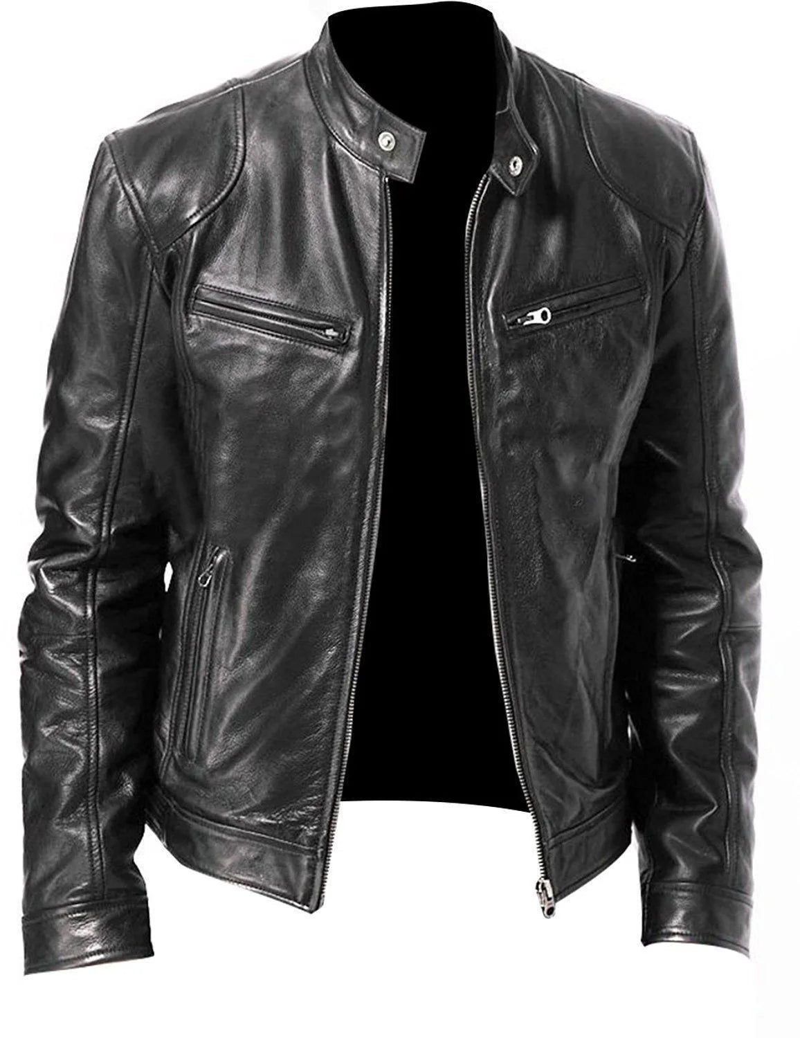 Stylish Glenn Men's Leather Jacket for a Trendy Look