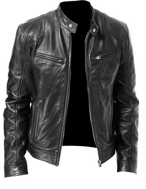 Stylish Glenn Men's Leather Jacket for a Trendy Look