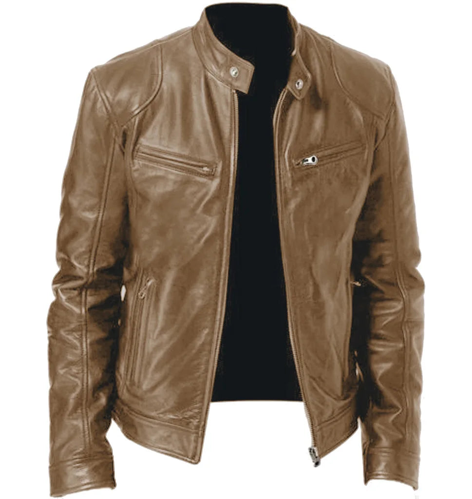 Stylish Glenn Men's Leather Jacket for a Trendy Look