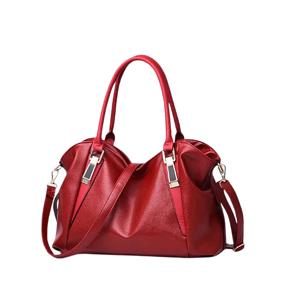 Chic Leather Tote with Dual Handles and Versatile Shoulder Strap