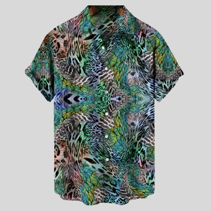 Damian - Stylish and Relaxed Printed Short-Sleeved Shirt for Men