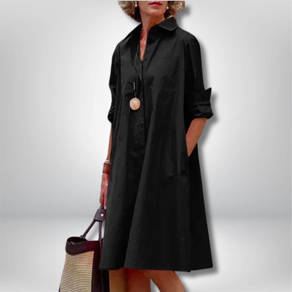 Anouk - Exquisite Cotton Dress for Timeless Elegance