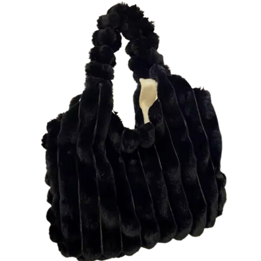 Chic Plush Tote Handbag