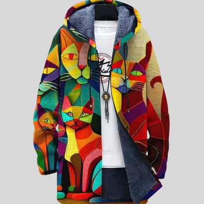 Elevate Your Style with Nyah's Artistic Print Women's Jacket