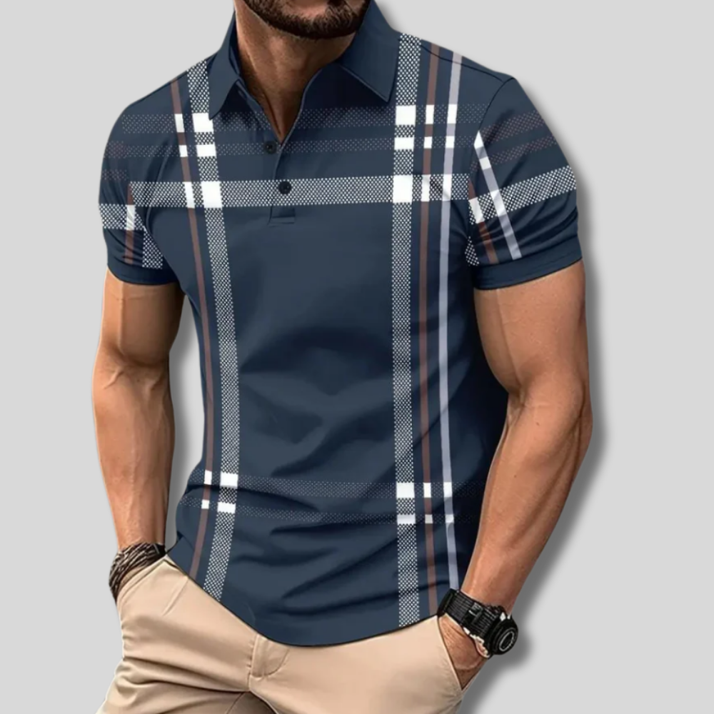 Emilio - Trendy Checkered Polo Shirt for Men