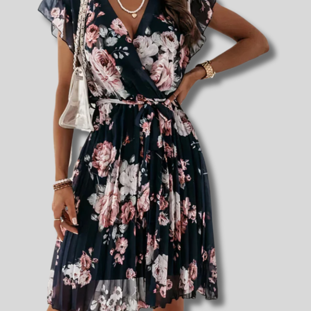 Charming Daisy Midi Sundress with Floral Print