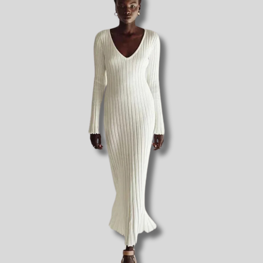 Roxanne - Elegant Knitted Maxi Dress for Effortless Style
