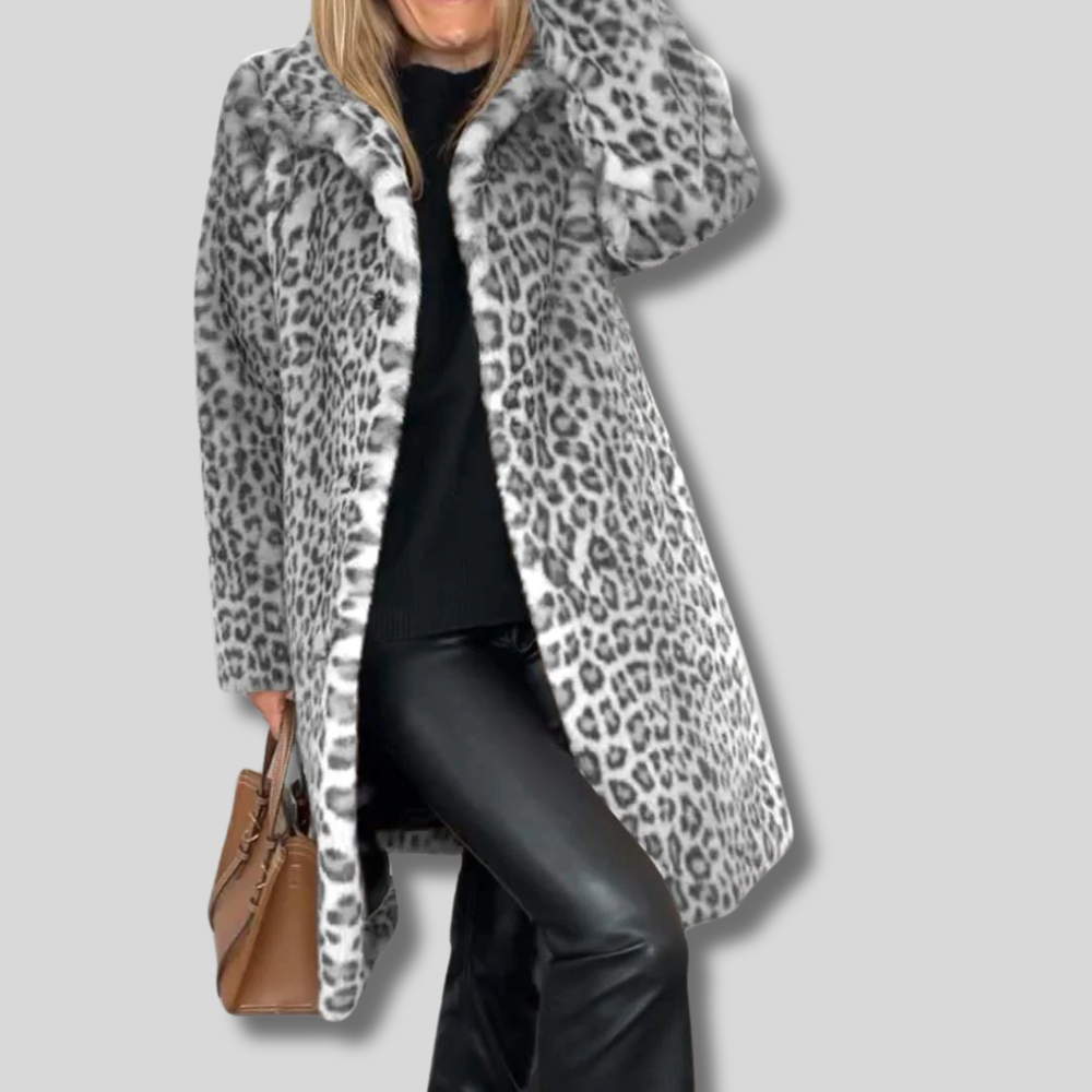 Chic Leopard Print Coat for Women - Embrace Your Wild Side!
