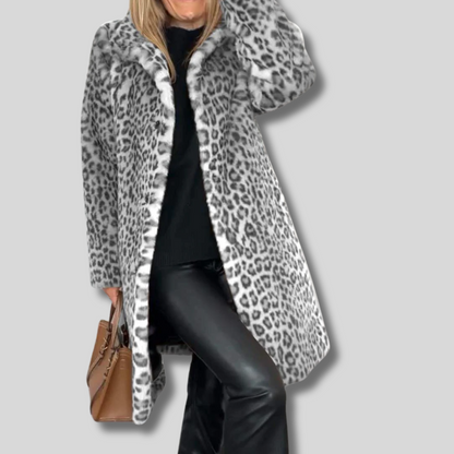 Chic Leopard Print Coat for Women - Embrace Your Wild Side!